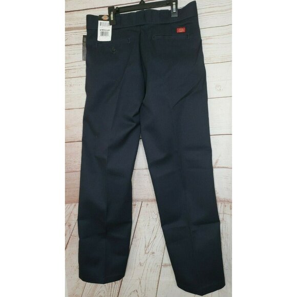Dickies Original Fit Women’s Mid-Rise Blue Pants – Wrinkle-Resistant 8 Regular - Picture 2 of 12